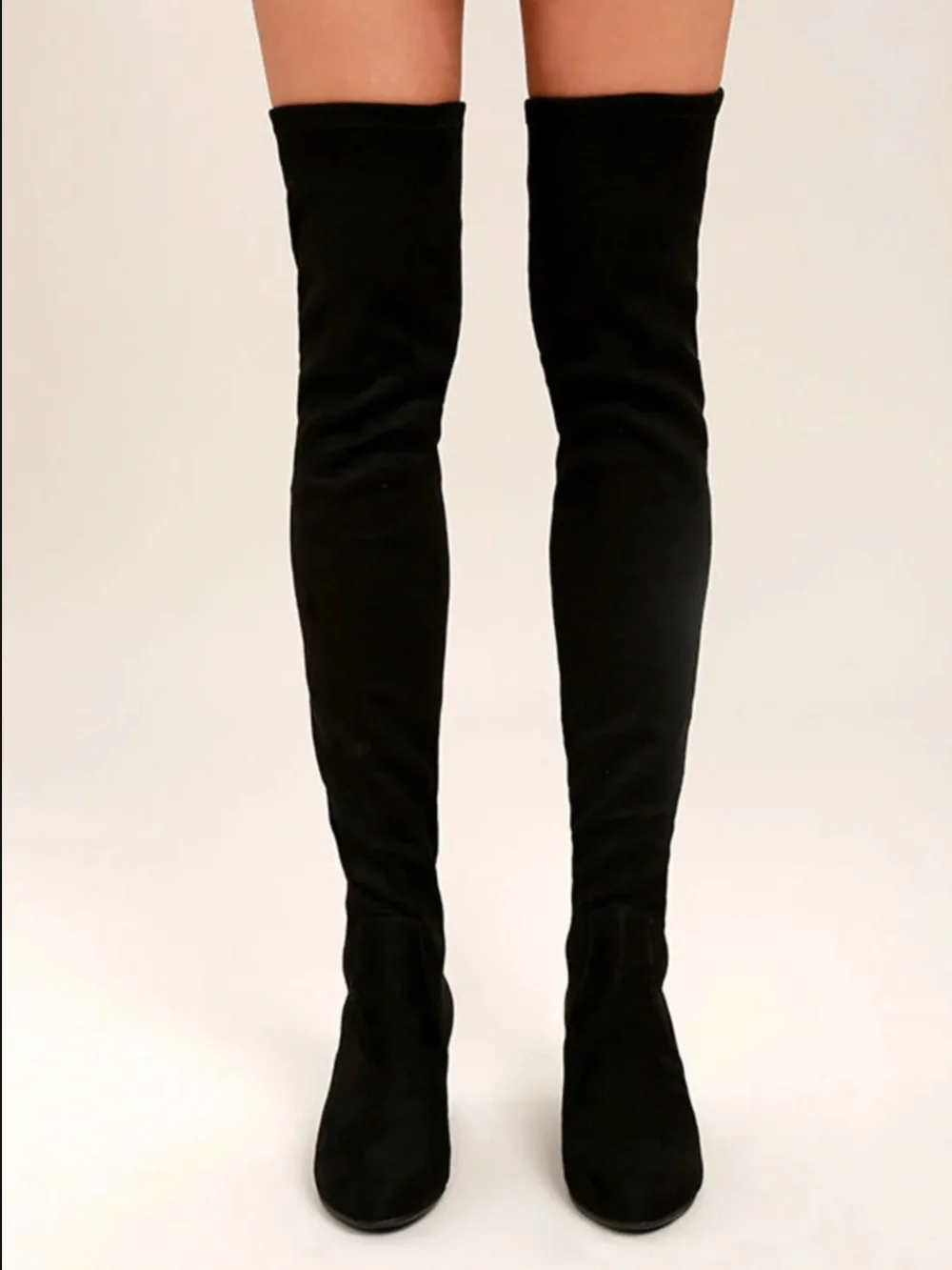 Steve Madden Isaac Black Suede Over The Knee Heeled Boots - Women’s Size 8